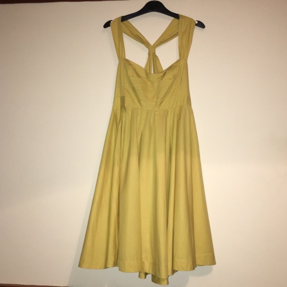 (2 for $40) FRENCH CONNECTION Cross Back Dress - Mustard EUC